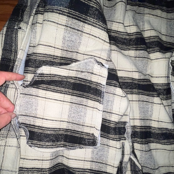 NWT Lucky Brand Oversized Plaid Flannel Shacket - Picture 7 of 10